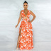 New Fashion Print Sexy Sling Dress nihaostyle clothing wholesale NSCYF68166