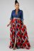 denim woven print big swing dress wholesale clothing vendor Nihaostyles NSCYF68180