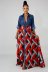 denim woven print big swing dress wholesale clothing vendor Nihaostyles NSCYF68180