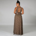 Neck Sleeveless Leopard Print Dress NSCYF68193