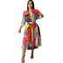 printing long-sleeved casual shirt skirt big swing dress wholesale clothing vendor Nihaostyles NSMFF68228