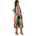 printing long-sleeved casual shirt skirt big swing dress wholesale clothing vendor Nihaostyles NSMFF68228