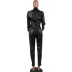 slim PU leather pants temperament jumpsuit wholesale clothing vendor Nihaostyles NSMFF68231