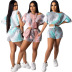tie-dye printing casual shorts set wholesale clothing vendor Nihaostyles NSMFF68235