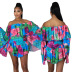 Fashion Digital Printing One-line Collar Bat Sleeve Loose Jumpsuit wholesale clothing vendor Nihaostyles NSCYF68254