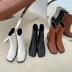 nihaostyle clothing wholesale autumn and winter new fashion thick-heeled short boots NSHU65513
