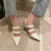 nihaostyle clothing wholesale summer new high heels soft leather hollow pointed toe fashion sandals NSHU65557