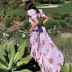 Puff Sleeve High Waist Long Skirt NSAG65578