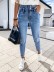wholesale women s clothing Nihaostyles overalls solid color washed jeans NSHM65588