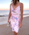 wholesale women s clothing Nihaostyles print tie-dye slim suspender dress NSHM65596
