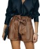 wholesale women s clothing Nihaostyles casual PU leather shorts NSHM65598