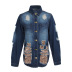nihaostyle clothing wholesale fashion women s leopard stitching denim jacket NSWL65602