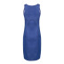 nihaostyle clothing wholesale slim zipper denim mini dress NSWL65608