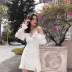 collar mixed color lace long-sleeved dress wholesale women s clothing Nihaostyles NSHTL68307