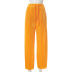 Casual Solid Color Folds Low Split Street Pants NSHLJ68342