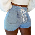 summer new style solid color denim shorts women nihaostyle clothing wholesale NSMG68407