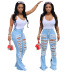 personality hole elastic flared jeans wholesale women s clothing Nihaostyles NSSF68448
