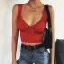 Solid Color Slim Fit Bow Pleated Camisole NSFLY68455