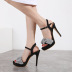 rhinestones stiletto high heel suede sandals wholesale women s clothing Nihaostyles NSSO68497