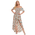 Slim Tube Top Halter Printed Irregular Split Dress wholesale clothing vendor Nihaostyles NSXIA68745