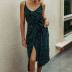 Belted Print Sleeveless Dress NSXIA68766