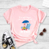 Cute Animal Print Casual Short-Sleeved T-Shirt NSYAY68746