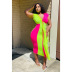 sexy V-neck color matching dress wholesale clothing vendor Nihaostyles NSXYZ68597