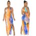 print sexy waist dress wholesale clothing vendor Nihaostyles NSYNS68611
