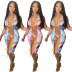 new angel print sexy three-piece split swimsuit wholesale clothing vendor Nihaostyles NSYNS68615