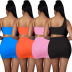 one-shoulder drawstring sexy skirt two-piece set wholesale clothing vendor Nihaostyles NSYNS68620