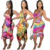 tie-dye sling sexy long dress wholesale clothing vendor Nihaostyles NSYNS68622