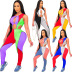 multicolor stitching hollow jumpsuit wholesale clothing vendor Nihaostyles NSQMD68634
