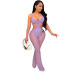 solid color flared see-through slip jumpsuit NSMYF68674