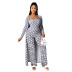 Polka dot long sleeve outwear & slip dress 2 piece set NSMYF68697