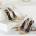 metal chain iron heel high heels wholesale clothing vendor Nihaostyles NSHU68785