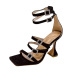 rhinestone high heel buckle sandals nihaostyle clothing wholesale NSSO68794