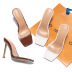 Transparent High-Heeled Square Toe Sandals NSSO68813