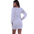 spring new women s long-sleeved hollow dress nihaostyle clothing wholesale NSYX68817