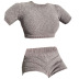 short-sleeved plush suit shorts two-piece set wholesale clothing vendor Nihaostyles NSYX68821