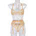 Lace V-Neck Three-Piece Underwear Set NSWY68994