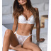 lace embroidery stitching bow underwear set wholesale clothing vendor Nihaostyles NSWY69029