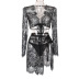 Lace Thin V-neck Split Mid-length Three underwear Set  wholesale clothing vendor Nihaostyles NSWY69031