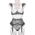 lace cross garter belt three-piece sexy lingerie set wholesale clothing vendor Nihaostyles NSWY69047