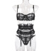 Lace Cross Belt Three-piece Split Sexy Set wholesale clothing vendor Nihaostyles NSWY69048