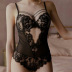Lace Stitching Sling Cross Sexy One-Piece Lingerie NSWY69080