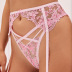 Lace Embroidery Belt Breast Sexy Lingerie Three-Piece Set NSWY69081