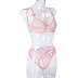 Conjunto de ropa interior moldeadora de cuerpo cómodo de Lace Pink Palace NSWY69090