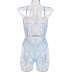Lace Embroidery Perspective Sling One-Piece Lingerie NSWY69096