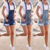 new women s denim suspenders shorts nihaostyle clothing wholesale NSTH69118
