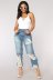 nuevos jeans rotos grandes para mujer nihaostyle ropa al por mayor NSTH69120